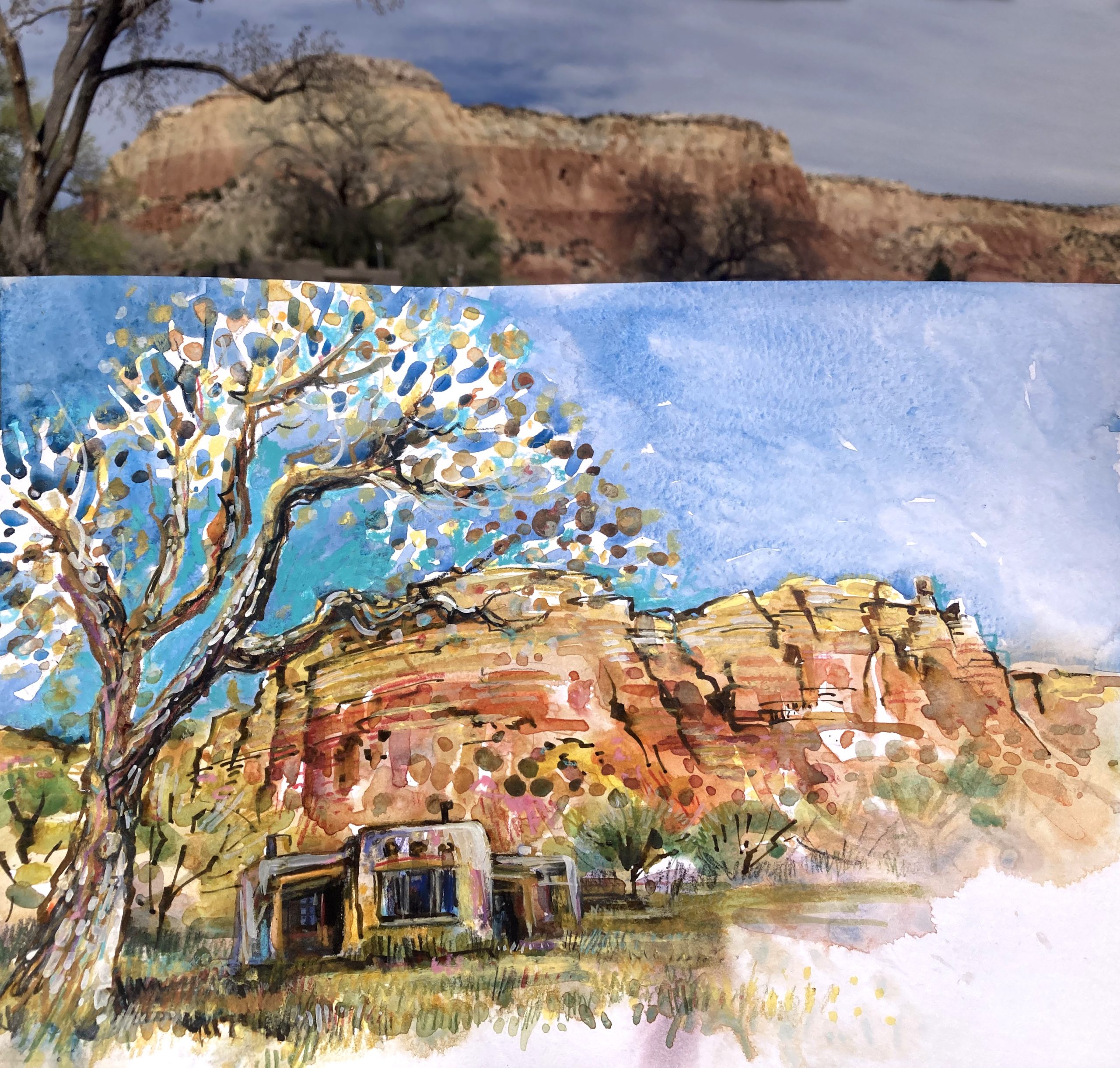 Capturing the Colors of Santa Fe: A Mixed Media Workshop Inspired by Santa Fe and Georgia O'Keeffe - Image 8
