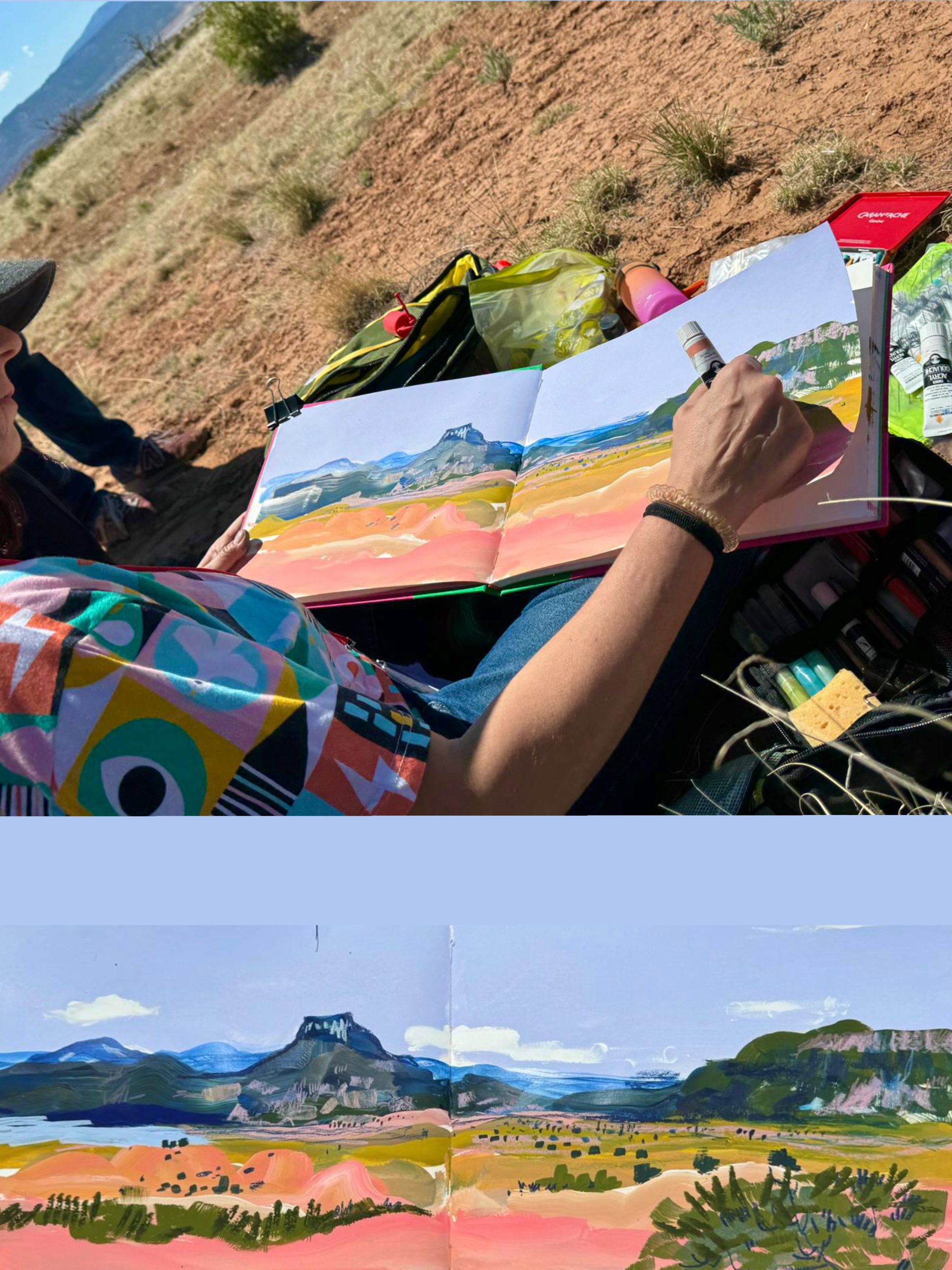 Capturing the Colors of Santa Fe: A Mixed Media Workshop Inspired by Santa Fe and Georgia O'Keeffe - Image 3