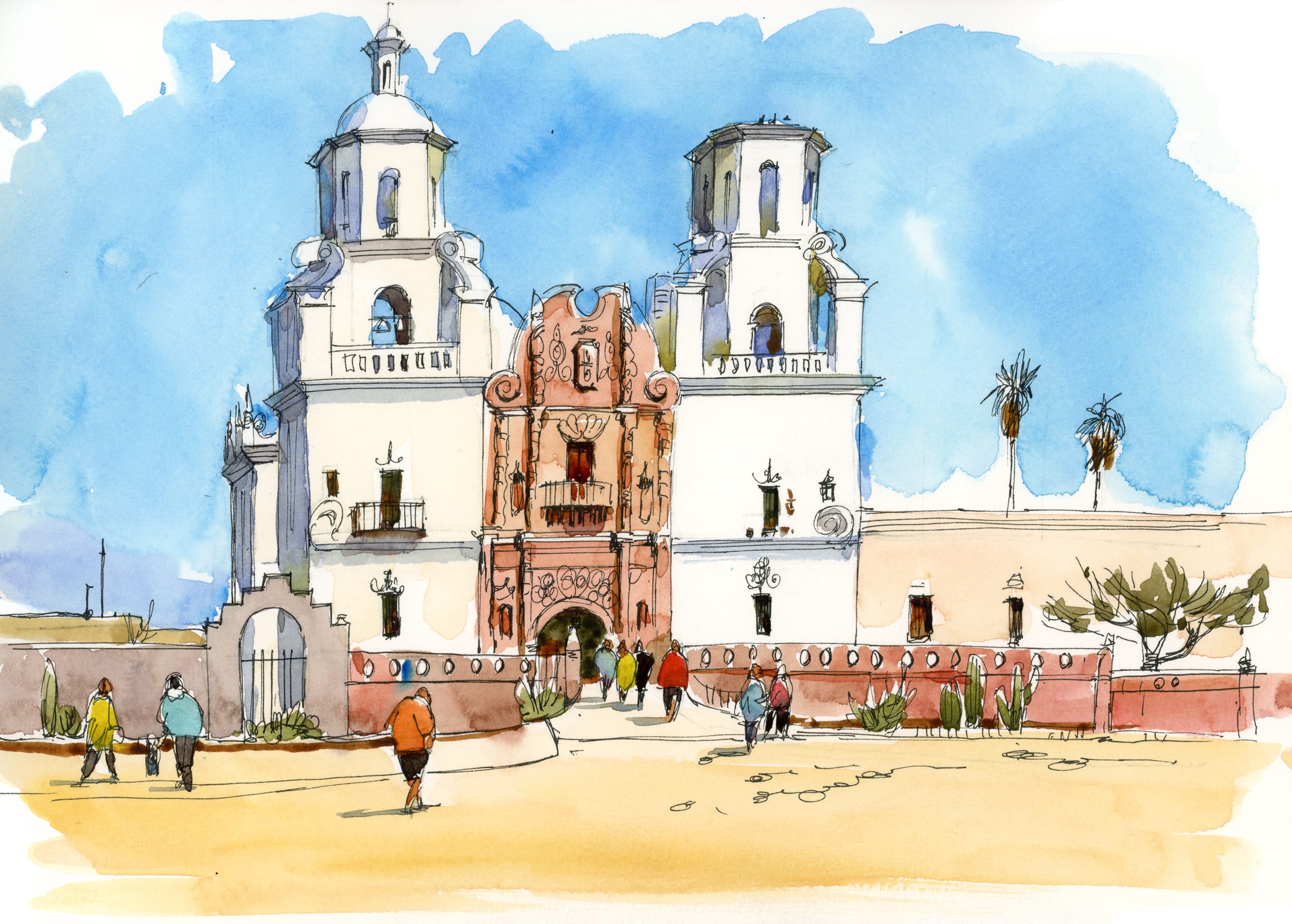 Vibrant Watercolors: Sketching Desert Hues I - Image 6