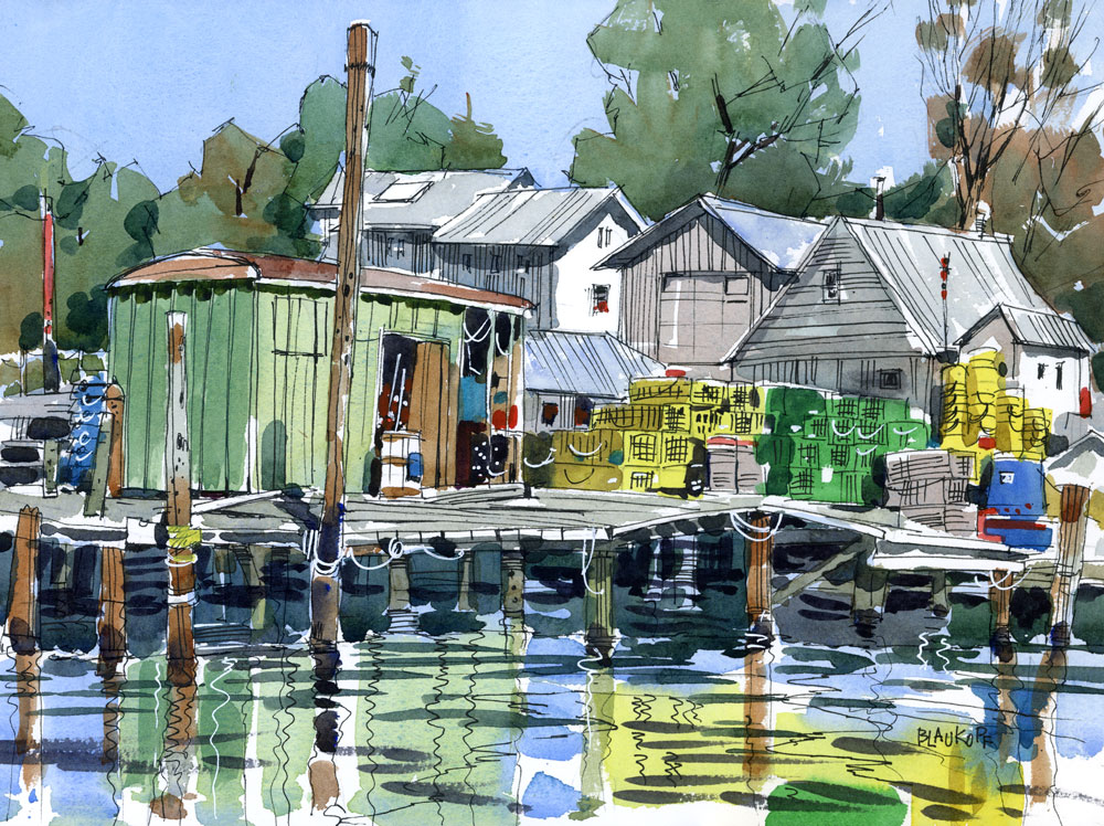 Down East Vistas: Sketching the Coastal Beauty of Bar Harbor in Watercolor - I - Image 4