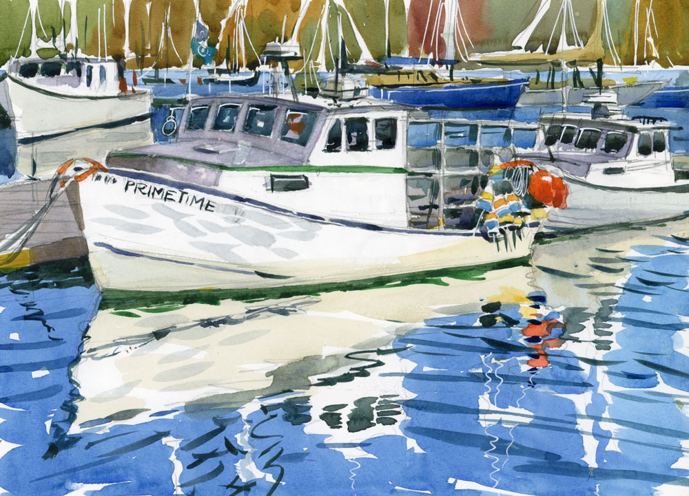 Down East Vistas: Sketching the Coastal Beauty of Bar Harbor in Watercolor - I - Image 5